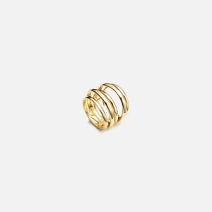 Gold Women Kith Alexis Bittar Layered Ring Jewelry | 3946-FHTLC