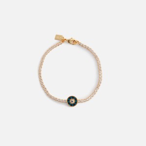 Gold Women Kith Crystal Haze Evil Eye Protection Bracelet Jewelry | 1085-GUIFK