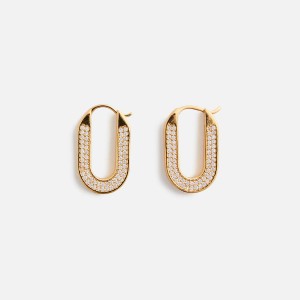 Gold Women Kith Crystal Haze Travel Gift Hoops Jewelry | 5603-YMRQS