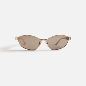 Gold / Brown Men Kith Balenciaga BB0356S-002 Sunglasses | 6827-ZNCPS
