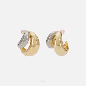 Gold / Silver Women Kith SHASHI Double Tsuki Hoop Jewelry | 4712-RIAFY