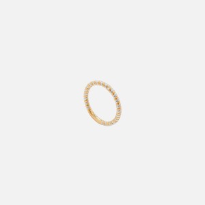 Gold / White Women Kith Yvonne Leon Alliance Mini Twist Ring Jewelry | 7305-ZJEQL