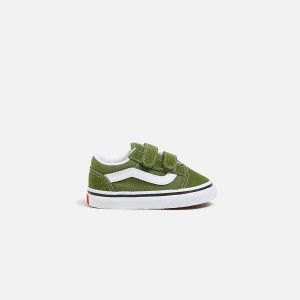 Green Kids' Kith VANS TD Old Skool V Crib Sneakers | 8512-IWGTP