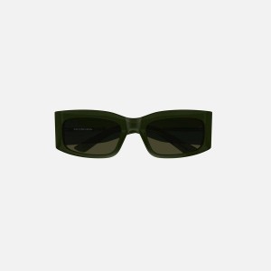 Green Men Kith Balenciaga BB0328S-006 Sunglasses | 4906-JNZPX