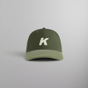 Green Men Kith Crochet K Aaron Classic With Suede Brim Cap | 4687-ALONV