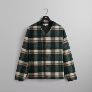 Green Men Kith Double Faced Wool Jonah Liner Jackets | 1286-JPIVU