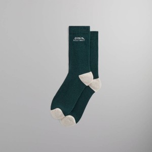 Green Men Kith Equipment Socks | 6183-IUGVR