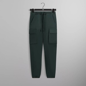 Green Men Kith Fleece Eldridge Cargo Sweat Pants | 9524-RVUCK