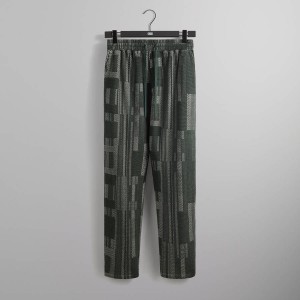 Green Men Kith Geometric Knit Elmhurst Pants | 5712-XBYJE