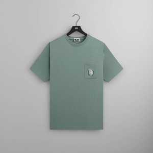 Green Men Kith K Shield Pocket Shirts | 3018-GPYVK