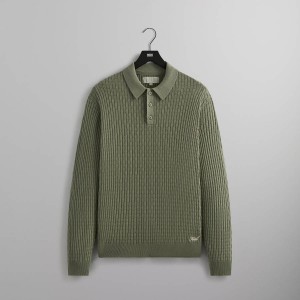 Green Men Kith Knit Harmon Pullover Sweatshirts | 1579-FREXM