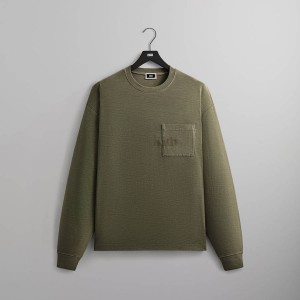 Green Men Kith Long Sleeve Quinn Shirts | 0623-XKWYZ