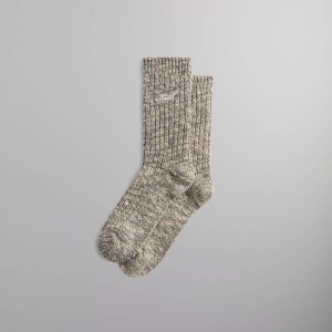 Green Men Kith Marled Lightweight Camp Socks | 7982-DFNXC