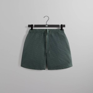 Green Men Kith Monogram Mason Shorts | 2146-FCBWJ