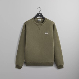 Green Men Kith Nelson Crewneck Sweatshirts | 9723-DJYAZ