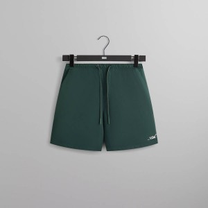 Green Men Kith Twill Collins Swim Shorts | 9685-YXGHQ