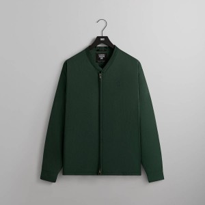 Green Men Kith and Giorgio Armani Front Zip Shirt Jackets | 7396-WFBZY