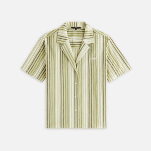 Green Women Kith Elena II Chenille Stripe Shirts | 6178-QHGVU