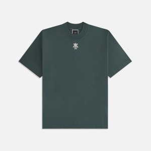 Green Women Kith Mock Neck Crest Vintage Shirts | 7362-NRPSZ