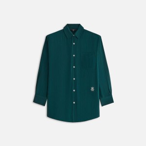 Green Women Kith Ora II Dobby Shirts | 2081-EKZSV