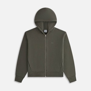 Green Women Kith Tanner Full Zip Hoodie | 7462-LJKCX