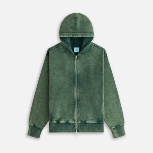 Green Women Kith Tanner Sueded Hoodie | 9756-AIHZD