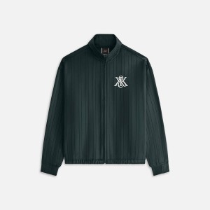 Green Women Kith Wrenley Satin Crest Track Jackets | 8635-RPAYG
