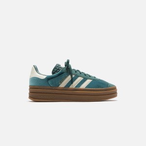 Green / Grey Women Kith adidas WMNS Gazelle Bold Sneakers | 5320-NLDBS