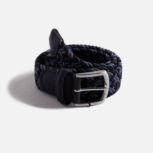 Green / Navy / Black Men Kith Anderson's Multi Color Stretch Woven Belts | 2736-WHLKJ