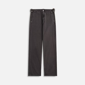 Grey Black Men Kith Our Legacy Trucker Reborn Canvas Pants | 0671-GRWNO
