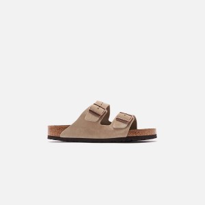 Grey Brown Men Kith Birkenstock Arizona Soft Footbed Suede Sandals | 5964-ILKED
