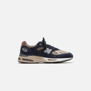 Grey Brown Men Kith New Balance Made in UK 991v2 Sneakers | 0937-YQVJE
