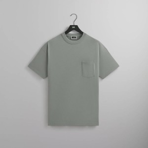 Grey Green Men Kith Leonard Pocket T-Shirt | 1690-OVDAX