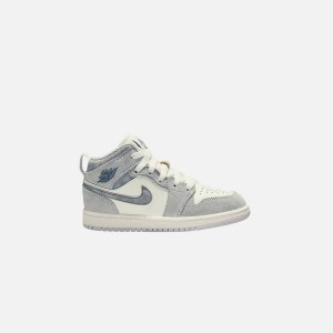 Grey Kids' Kith Jordan PS Air Jordan 1 Mid SE Sneakers | 3721-QCMDN