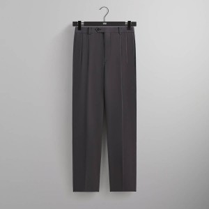 Grey Men Kith 101 for Auralee Light Wool Max Gabardine Two-Tuck Slacks Pants | 9150-OPBLD