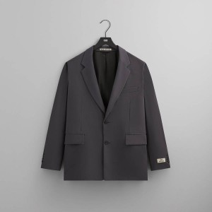 Grey Men Kith 101 for Auralee Light Wool Max Gabardine Jackets | 3594-PFJIU