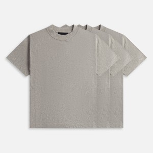 Grey Men Kith Essentials 3-Pack T-Shirt | 8593-VCTJM