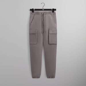 Grey Men Kith Fleece Eldridge Cargo Sweat Pants | 8639-DXCWU