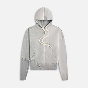 Grey Men Kith Greg Lauren Mixed Heather Ribbed Hoodie | 6182-GQIFL