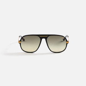 Grey Men Kith Vintage Frames Lucky Black Acetate Sunglasses | 9625-APNKR