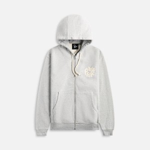 Grey Men Kith by Parra 1976 Logo Zip Hooded Sweatshirts | 0541-OCYZX