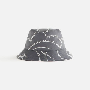 Grey Women Kith Blanket Stitch Microsuede Hat Headwear | 9045-RMBXC
