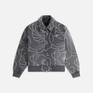 Grey Women Kith Brisa II Blanket Stitch Bomber Jackets | 2439-EXRWS