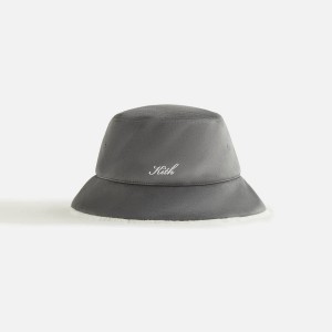 Grey Women Kith Microsuede Bucket Hat Headwear | 2056-CASPV