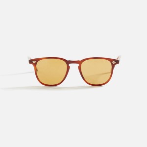 Leopard Men Kith Garrett Leight Brooks II Sun Sunglasses | 5267-HOZSN