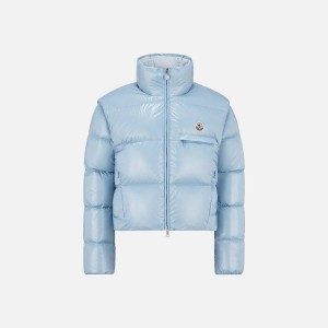 Light Blue Women Kith Moncler Almo Short Down Jackets | 3780-ZSUQD