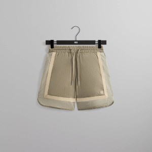 Light Green Men Kith Washed Dylan Shorts | 5931-UOTQZ