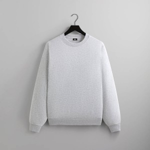 Light Grey Men Kith Compact Knit Nelson Crewneck Sweatshirts | 9306-PIUOZ