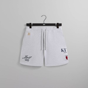 Light Grey Men Kith Fleece Curtis Shorts | 9723-DNGSL