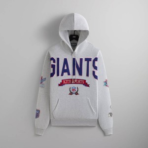 Light Grey Men Kith and '47 for the NFL: Giants Nelson Hoodie Sweatshirts | 3496-QBNKR